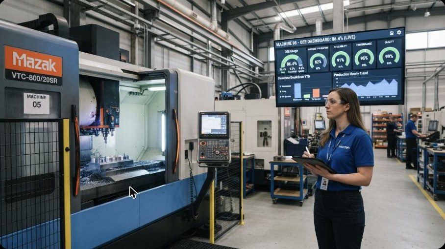 Production dashboard on the shop floor